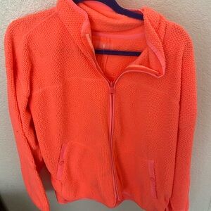 Free people fleece pretty coral color.